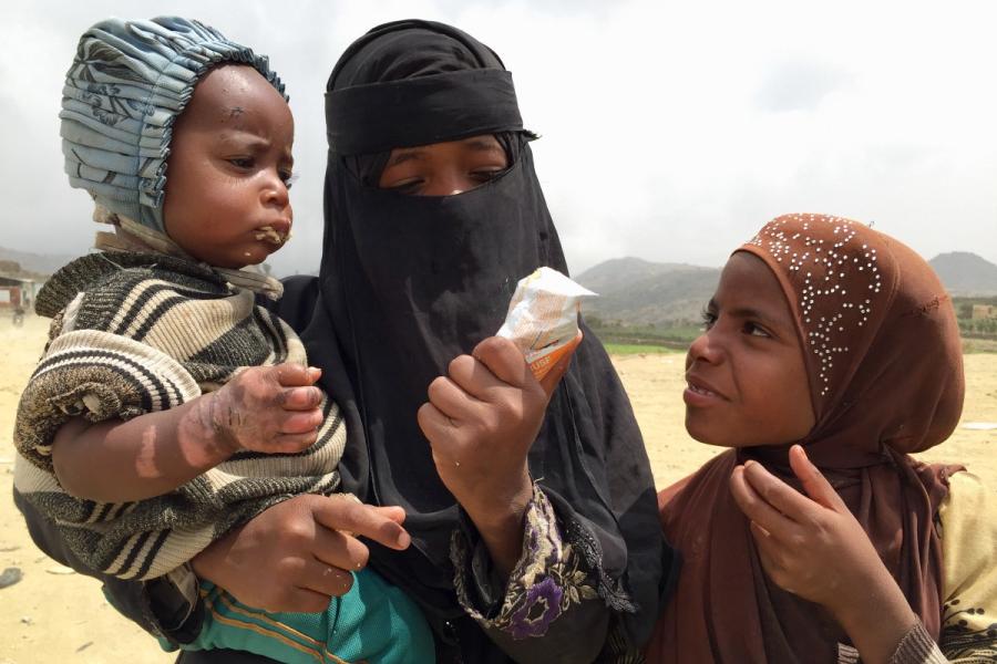 About half of the almost 3 million malnourished women and under-fives in Yemen receive WFP nutrition support every month