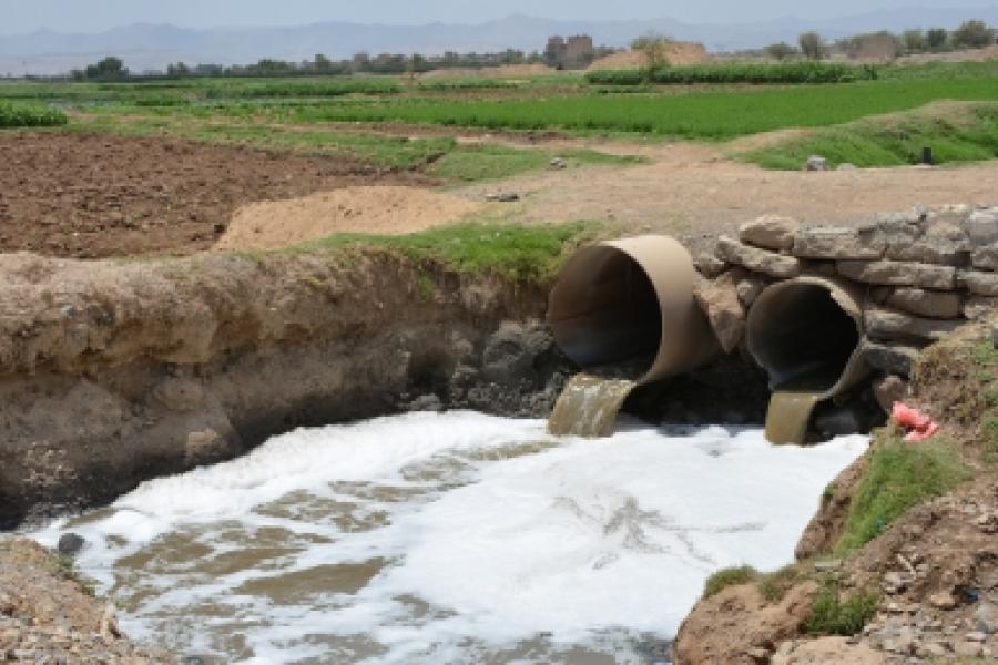 Dysfunctional water treatment plant’s outlet