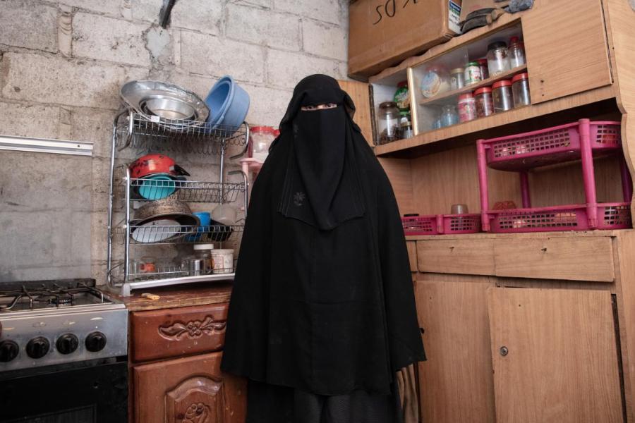 Badriah in her kitchen