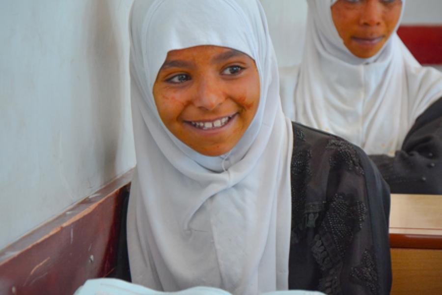 Sarah Mohsen, an 11-year-old student in Khadija Bint Khuwaylid School