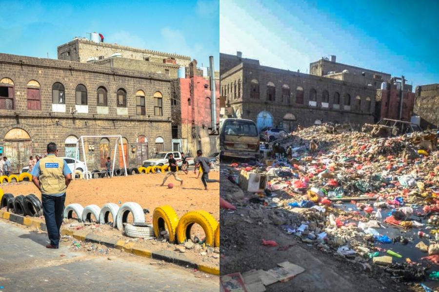 Before and After the Cleaning Campaign (The Dump Site) in Alkharaba/Aden