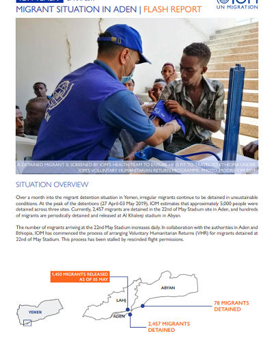 Migrant Situation in Aden Flash Report May 2019